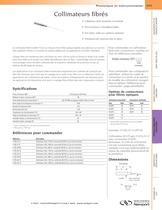 Collimateurs fibrés - 1