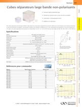 Cubes séparateurs large bande non-polarisants - 1