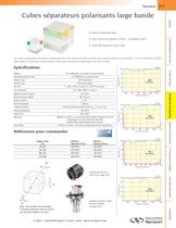 Cubes séparateurs polarisants large bande - 1