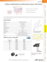 Cubes séparateurs polarisants pour raie laser - 1