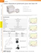 Cubes séparateurs polarisants pour raie laser UV - 1