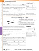 Isolateurs optiques fibrés - 1