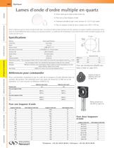 Lames d’onde d’ordre multiple en quartz - 1