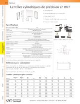 Lentilles cylindriques de précision en BK7 - 1