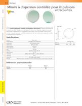 Miroirs à dispersion contrôlée pour impulsions ultracourtes - 1