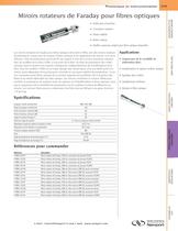 Miroirs rotateurs de Faraday pour fibres optiques - 1