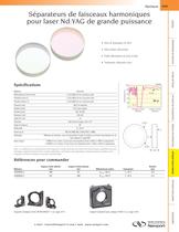 Séparateurs de faisceaux harmoniques  pour laser Nd:YAG de grande puissance - 1