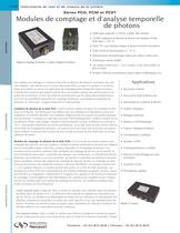 Séries PCD, PCM et PCST Modules de comptage et d'analyse temporelle de photons - 1