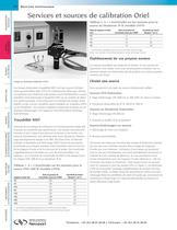 Services et sources de calibration Oriel - 1