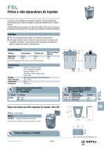 Filtres À Vide Séparateurs De Liquides, Série FSL - 1