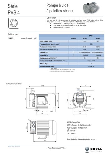 Pompe À Vide À Palettes Sèches, Série PVS