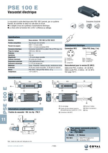 Vacuostat Électrique, Série PSE100E