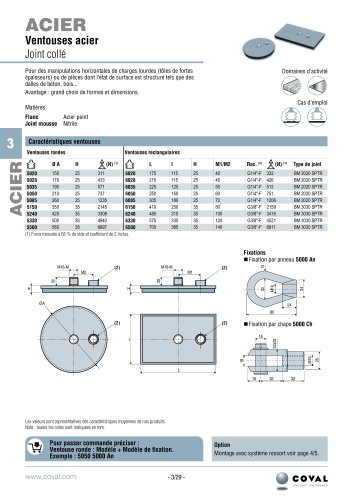 Ventouses Acier Joint Collé, Série 5000-6000