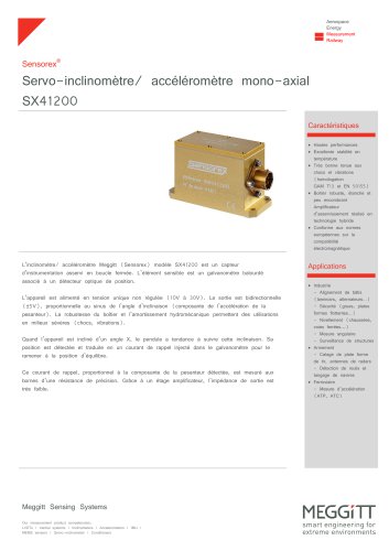 Servo inclinomètre/ accéléromètre SX41200