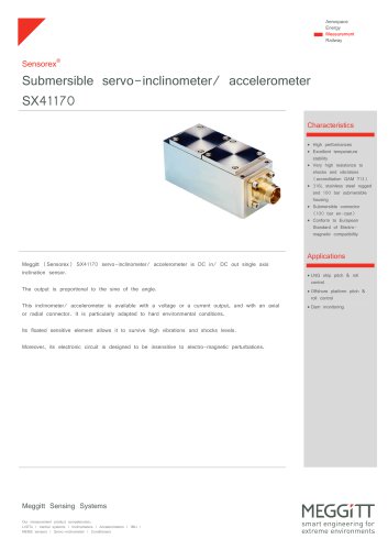 Submersible servo-inclinometer SX41170