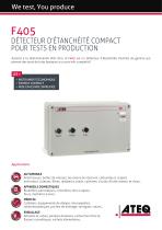 Contrôle étanchéité détecteur de fuite : F 405-1