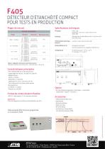 Contrôle étanchéité détecteur de fuite : F 405-2