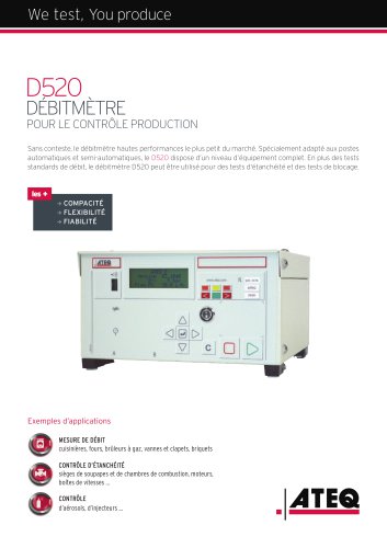 D520 Débitmètre air et gaz