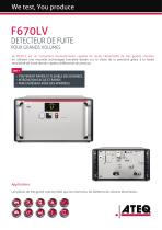 DETECTEUR DE FUITE POUR GRANDS VOLUMES | F670LV