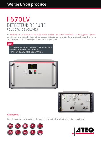 DETECTEUR DE FUITE POUR GRANDS VOLUMES | F670LV