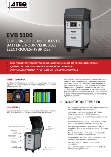 EVB 5100 - Banc d’équilibrage pour modules de batteries EV/HEV