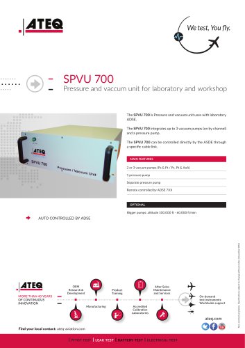 Pitot static tester - SPVU 700