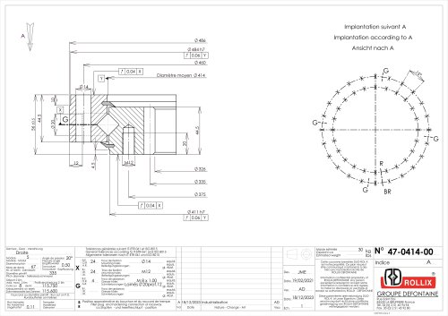 Precision roller slewing rings Compact Light with internal gear