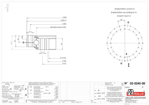 Standard single row ball slewing rings with internal gear