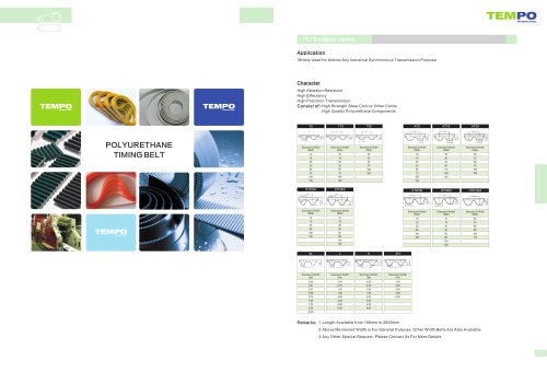 TEMPO POLYURETHANE TIMING BELT