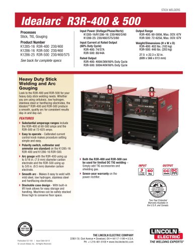 Idealarc® R3R-400 Stick Welder