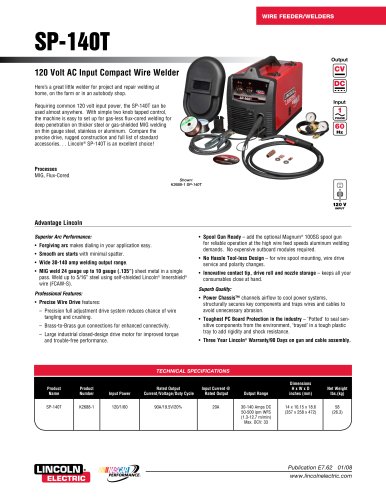 MIG Welders at a Glance SP-140T