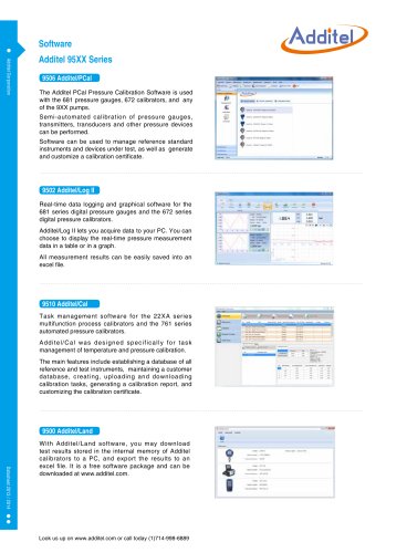 Additel Pressure Calibration Software