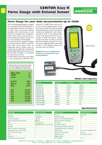 Centor Easy R, digital force gauge with external sensor