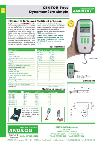 Dynamomètre analogique Centor First