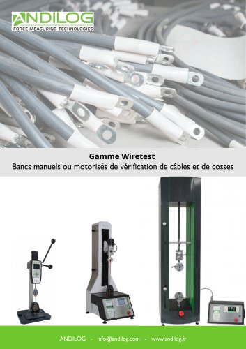 Instruments de contrôle pour câbles et cosses