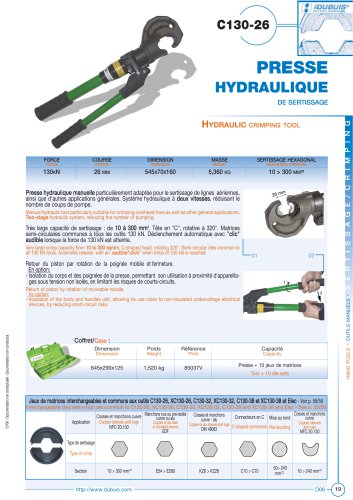 C130-26 - Presse hydraulique de sertissage