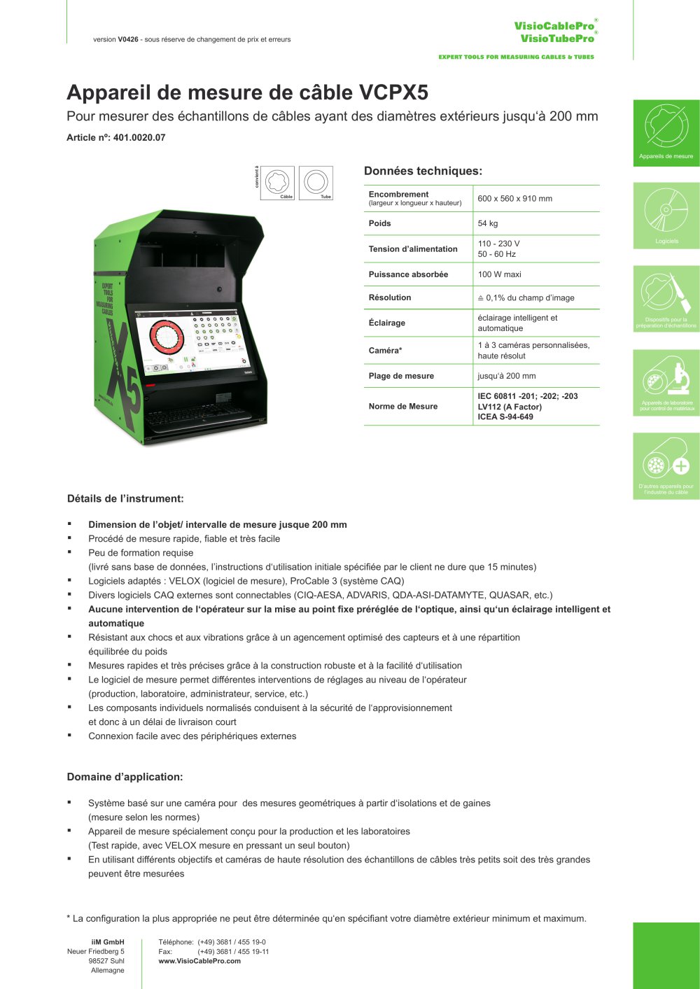 Fiche VCPX5 - iiM GmbH