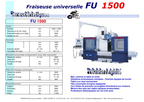 Universal milling machines FU 1500