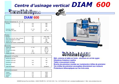 Vertical milling Machine DIAM 600