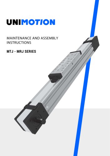 Maintenance- and assembly instructions MTJ MRJ