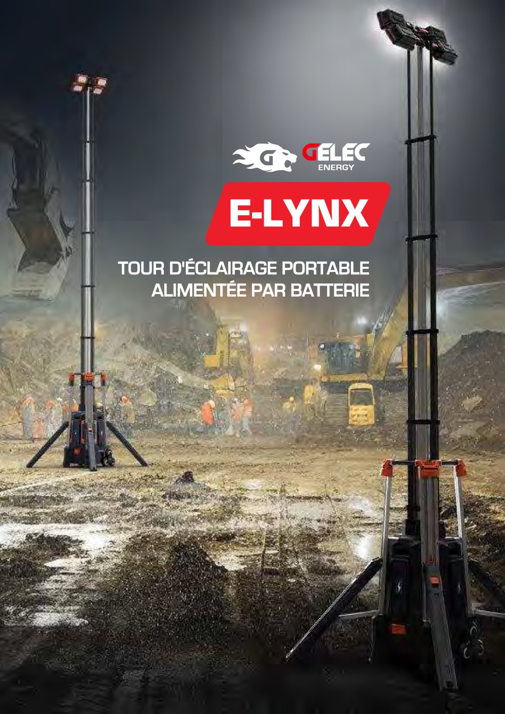 M&acirc;t d'&eacute;clairage portable sur batterie - E-Lynx - GELEC Energy - GELEC ENERGY
