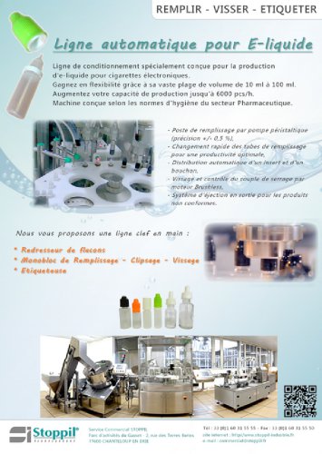 Monobloc automatique Remplissage/Vissage