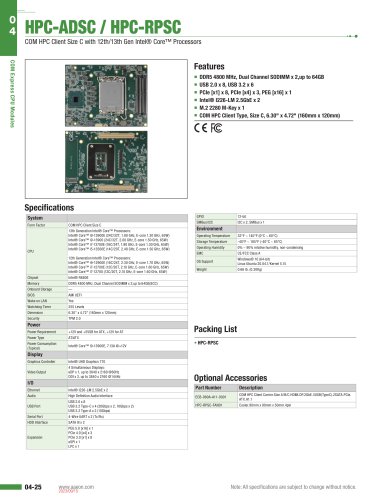 HPC-ADSC & HPC-RPSC