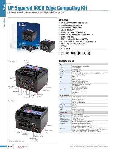 UP Squared 6000 Edge Computing Kit