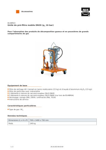 Unité de pré-filtre mobile DN20 (pe 16 bar)