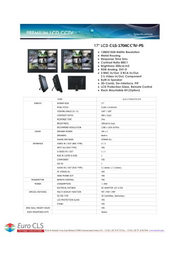 CLS-1704CCTV-PS