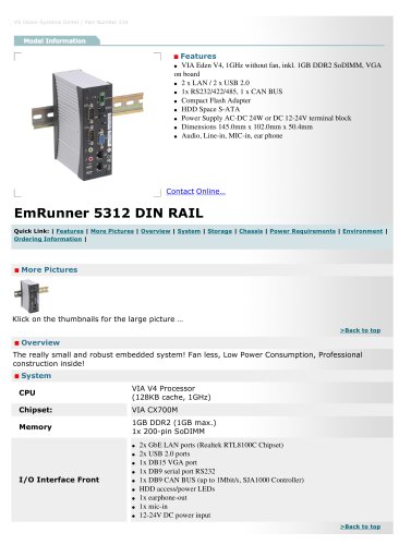 EMRUNNER 5312 DIN RAIL