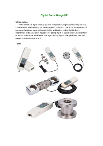 HF Digital dynamometer Force Gauge for test of pull or push load test insertion force or pull and destructive experiment | Wenzhou Tripod instrument