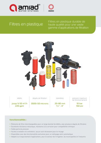 Manual Plastic Filters Catalogue IRRIGATION 2023_FR