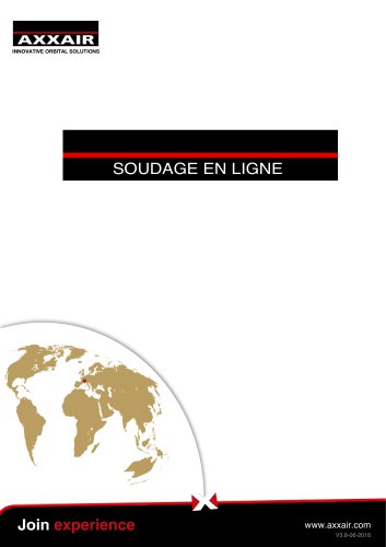 E-catalog Axxair Soudage en Ligne orbital